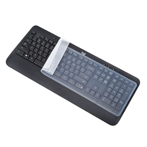 ImComor Universal Keyboard Cover Skin for Standard Size PC Computer Desktop Keyboard Ultra Thin Silicone Waterproof Dustproof Keyboard Cover Skin Protector, Clear (Size: 17.7