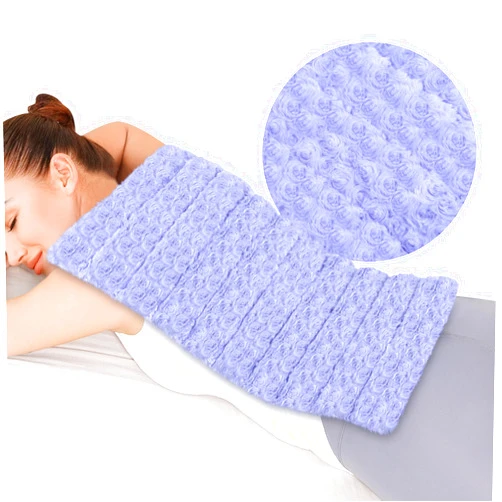 REVIX Extra Large Heating Pad Microwavable for Back with Moist Heat, Microwave Heated Wrap for Full Back, Neck Shoulder and Muscles, Rose Velvet XXL Rice Bean Bag