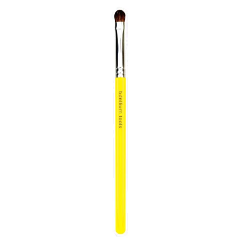 Bdellium Tools Professional Makeup Brush - Studio Series 772 Small Shader - With Mix of Soft Natural and Synthetic Fibers, For Precise & Quick Shading (Yellow, 1pc)