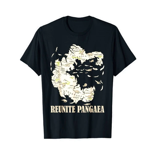 GoshWow Reunion Pangaea World Map History Geology T-Shirt