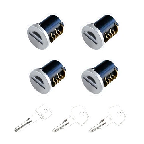 KeyPower 4 Pack Lock Cores for Yakima Car Rack System Components, Compatible with Yakima Roof Rack Locks, SKS Aka Same Key System, 2 Opening Keys and 1 Control Key (4 Lock Cylinders)