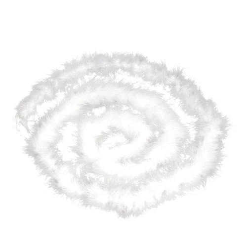 Dxhycc 2 Yards Marabou Feather Boa for Crafts Wedding Party Halloween Costume Christmas Tree Decoration 20 Grams, White
