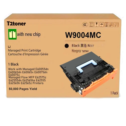 T2TONER Remanufactured W9004MC Toner Cartridge [with New Chip] Replacement for LJ Managed E60155dn E60165dn E60175dn E60055dn E60065dn E60075dn MFP E62655 E62665 E62675 Printers.1 Black