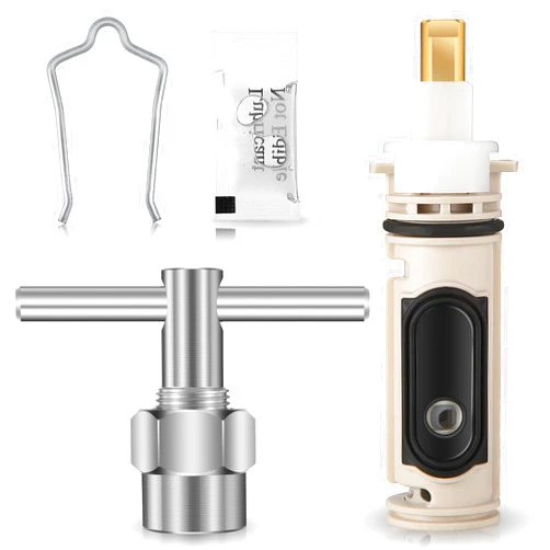 Enhon 1222 Replacement Cartridge Compatible with Moen with Puller, Tub Shower Cartridge Replacement Kit for One Handle Posi-temp Faucet (1 Set)