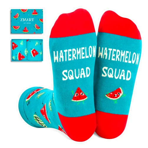 Zmart Fruit Socks for Men Women Teen Girls - Banana Watermelon Avocado Gifts, Banana Socks, Lemonade Socks