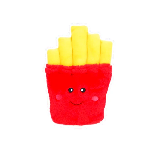 ZippyPaws NomNomz - Dog Squeaky Toys to Keep Them Busy, Funny Food Plush for Small & Medium Dogs, Cute Stuffed Puppy Toy, Pet Products, Gift for Dogs of All Breeds, Soft and Cuddly - Fries