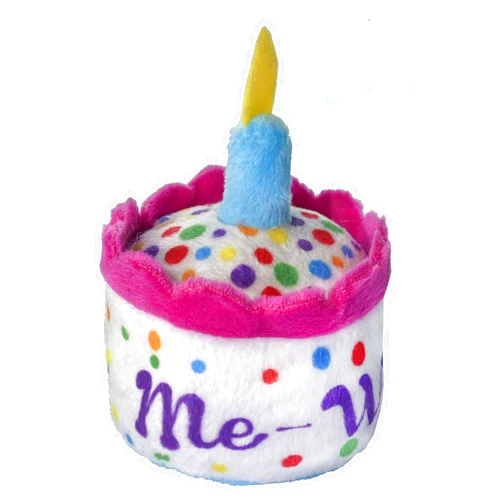 Huxley & Kent Cat Toy | Mewow Cake | Birthday Strong Catnip Filled Cat Toy | Soft Plush Kitty Toy with Catnip and Crinkle | Kittybelles