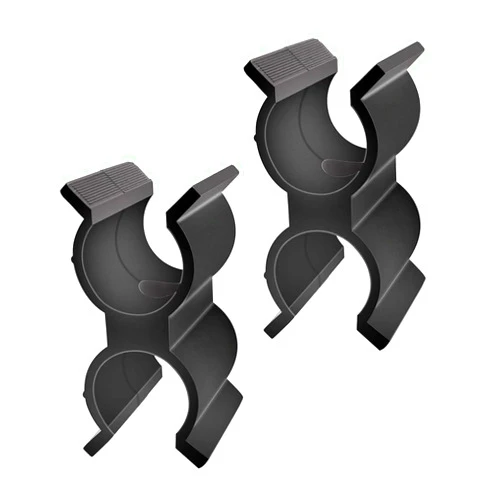 DOMUEN 2 Pack Bimini Top Pole Clips Holder Bimini Pole Clips Bimini Top Clips Bimini Clip Bimini Boat Clip for Anti Rattle Bimini Brace Security Boat Accessories, Black