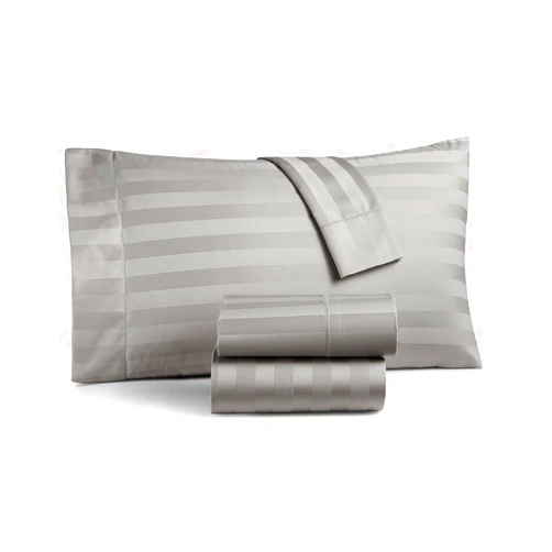 Charter Club Damask Stripe King 4-Pc Sheet Set, 550 Thread Count Pure Supima Cotton (Smoke)