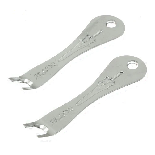 RLECS 2PCS Multifunction Removal Metal Handy Tool Kit Acoustic Guitar Bridge Pins Puller Peg Remover String Peg Extractor Removal Pulling Tool Guitar Nailer (Bright Silver)