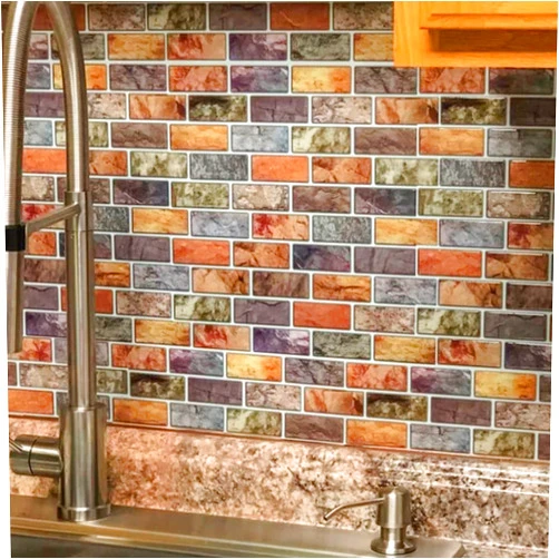Art3d 10-Piece Peel & Stick Kitchen/Bathroom Backsplash Tiles, 12