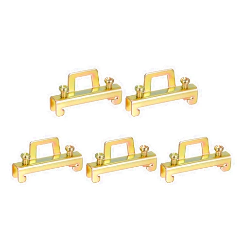 MECCANIXITY DIN Rail Mount Terminal Blocks End Stopper Screw Type Clamp Metal C45-1 Pack of 50