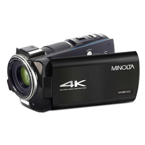 Minolta MN4K100Z 4K Ultra HD Camcorder w/10x Optical Zoom (Black)