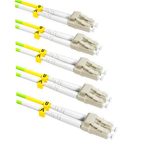 VANDESAIL 3M Multimode LC to LC Fiber Patch Cable 5 Pack, OM5 Fiber Cable 1/10/40/100Gbs MM Duplex LSZH 50/125µm OM4/OM3 Compatible for SFP+ Transceiver -3M(9.8FT) 5pack
