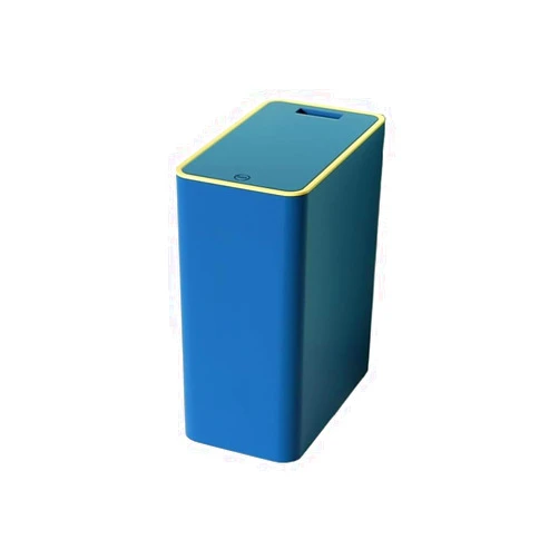 LUYOUBOZHU Kitchen Trash Can Large Capacity Toilet Trash Can with Lid - Stylish Grey Bathroom Bin for Home, Office & Hotel(Blue,10L)