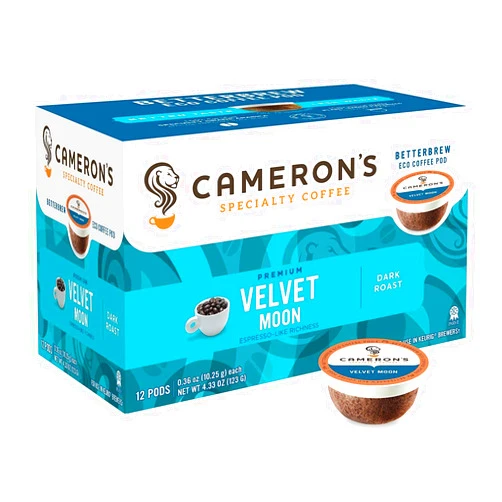Cameron's Coffee Single Serve Pods, Velvet Moon, 12 Count (Pack of 6)