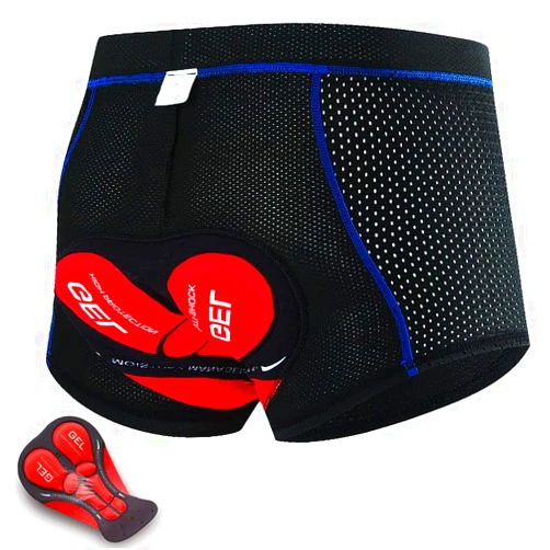 NuCamper Men's Cycling Underwear Biking Shorts 5D Gel Padded MTB Liner Breathable Quick-dry Mountain Bike Riding Undershorts