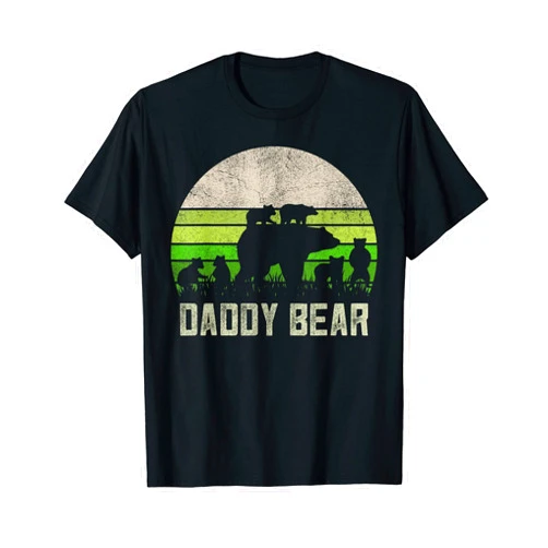 Daddy Bear Gifts & Shirts From Children Mens Funny Dad Shirts From Son & Daughter, 6 Cub Kids Daddy Bear T-Shirt