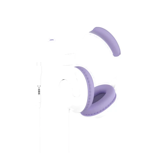 Belkin SoundForm Inspire Wired Over-Ear Headset for Kids, Online Learning & Travel w/Built-in Boom Mic, 85dB Safe Volume Limit - USB-C & 3.5mm - Compatible w/iPhone, iPad, Galaxy & More - Lavender