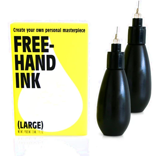 Inkbox Freehand Ink- Temporary Tattoo Drawing Kit | Long Lasting, Water-Resistant, Cruelty-Free & Vegan, 0.5 Fl Oz (Pack of 2)