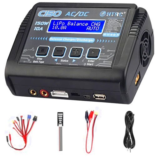 Haisito Lipo Battery Charger, 1-6S Balance Charger Discharge 150W 10A AC/DC for Li-Po Li-Hv Li-Ion Li-Fe NiMH NiCd Pb Hobby Battery Charger with Deans/Tamiya/JST/EC3/HiTec Connectors Cable Power Supply…