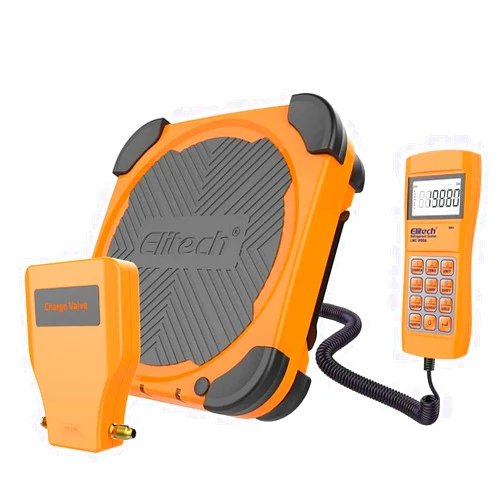 Elitech LMC-300A HVAC Refrigerant Charging Scale Freon Recovery Weighing Scale 330lbs with Auto Open/Stop Charging Valve