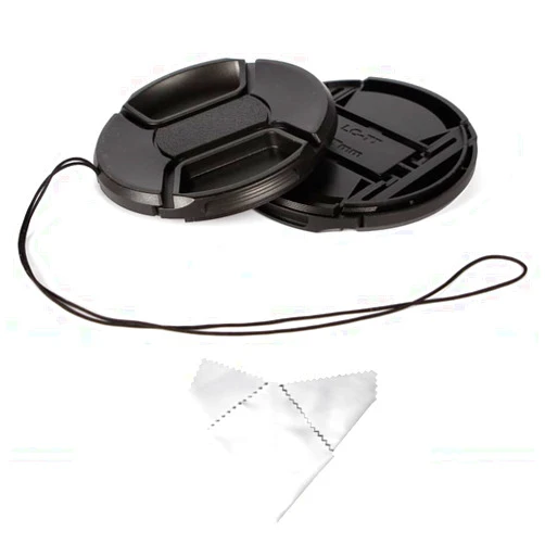 CamRebel Lens Cap for 43mm Filter Thread Lens with Free Fiber Cloth
