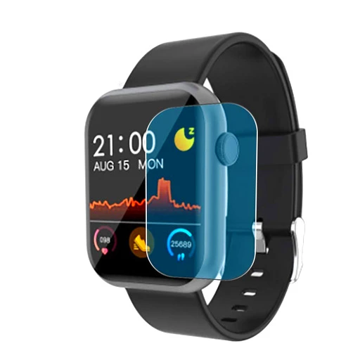 Puccy 3 Pack Anti Blue Light Screen Protector Film, Compatible with Tekpluze COLMI P9 smartwatch Smart Watch TPU Guard （ Not Tempered Glass Protectors ）
