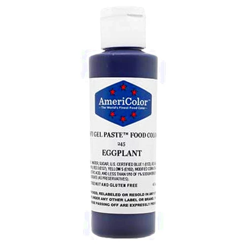 Americolor Soft Gel Paste Food Color, Eggplant, 4.5 Ounce Bottle