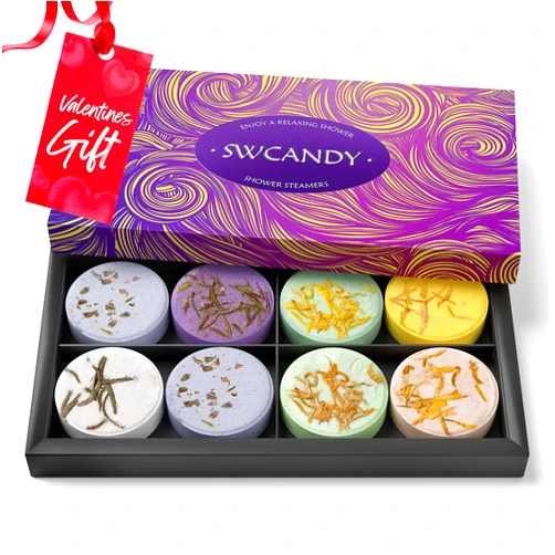 SWCANDY Shower Steamers Aromatherapy Birthday Gifts for Women - SWCANDY 8 Pcs Valentines Day Gifts for Her Mom Men Teen Adults Bath Bombs Self Care with Natural Essential Oils Relaxation Home SPA Mothers Day