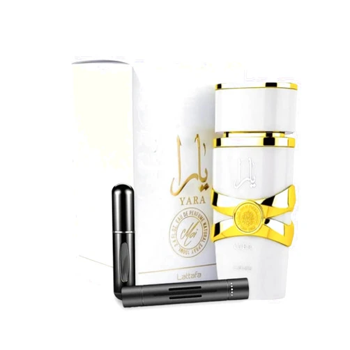 JUSPIT Bundle Lattafa Yara Moi Eau De Parfum for Women Perfume Gift set, 3.4 Fl Oz, bundle with Car Fresheners, Travel Atomizer