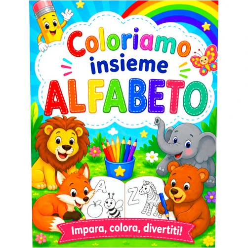 Rodi Land Coloriamo insieme ALFABETO: 25 pagine da colorare (Italian Edition)