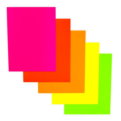 Hygloss Neon Poster Board - 11x14 Inch Fluorescent Double-Sided Color Cardstock Paper - 25 Sheets, 10 Pt. Thickness - Ideal for Signs, Crafts, Projects - 5 Assorted Colors in Bulk Pack