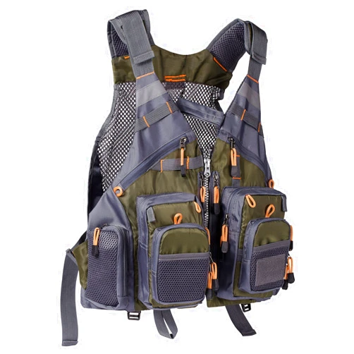 BASSDASH Strap Fishing Vest Adjustable for Men and Women, for Fly Bass Fishing and Outdoor Activities