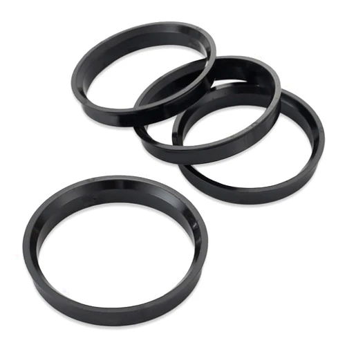 Dawfall 4 Pack Car Hub Center Ring, Shock Absorbing Design, Vehicle Hub Reducing Ring Shaft Collar Adapter Ring, 73.1mm-60.1mm, Universal Waterproof Automotive Seal Ring Accessories (Black)