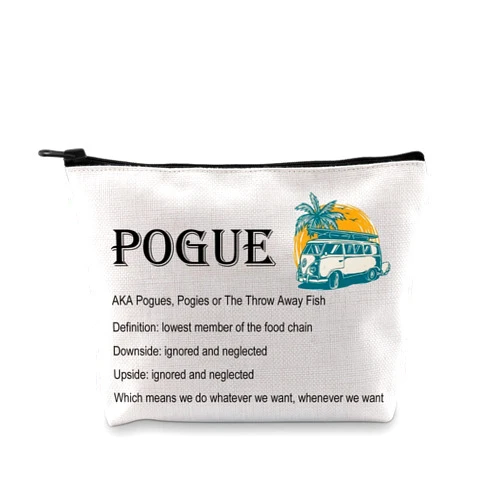 GJTIM OBX Inspired Pogue Gift Pogue Life Makeup Bag Pogue Surf Van Travel Zipper Pouch NC North Carolina Souvenir Gift for OBX Fans (Pogue Definition)