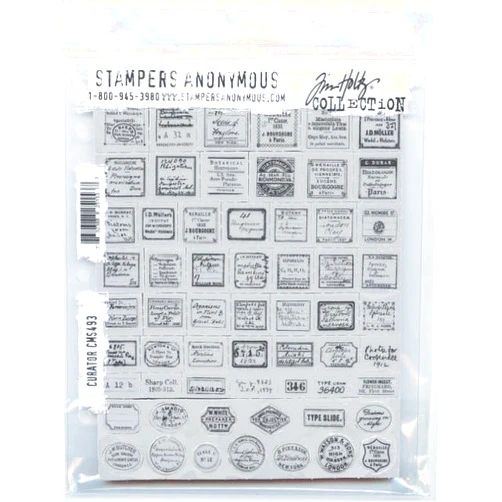 ART GONE WILD Tim Holtz Cling Stamps Curator - CMS493