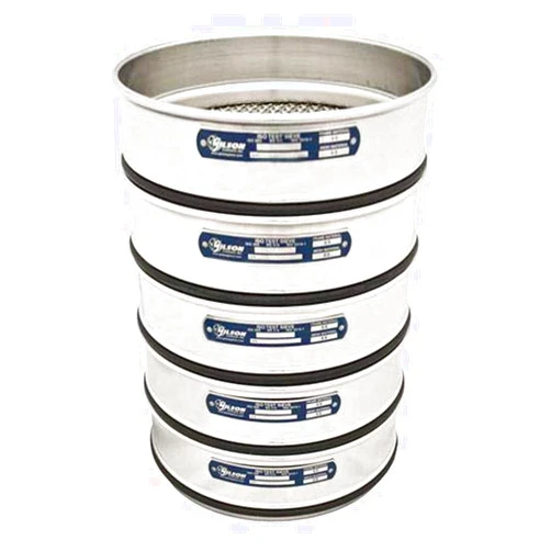 Gilson Company Gilson V200SH 2.36M Stainless Steel ISO Round Test Sieve, 2.36 mm Opening Size, 200 mm Frame Diameter, Half Height