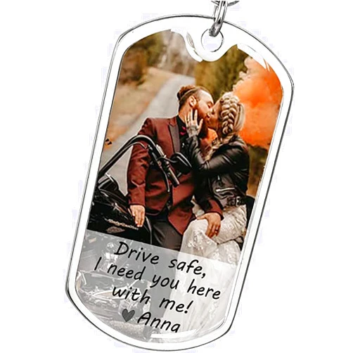 IZI POD Drive Safe I Need You Here with Me Keychain, Personalized Couple Keychain, Driver Safe Keychain, Gift for Him, Her, Boyfriend, Girl Friend, Valentine Day, Thanksgiving, Christmas