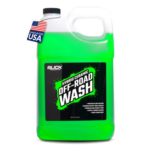 Slick Products Total Off-Road Wash Super Concentrate – Thick Foaming Car Wash Soap with Hybrid-Ceramic Formula for Dirt Bikes ATV UTV Trucks Jeeps and More – Foam Cannon Ready – 128 oz