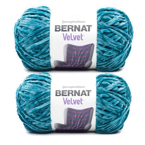 Bernat Velvet Velveteal Yarn - 2 Pack of 300g/10.5oz - Polyester - 5 Bulky - 315 Yards - Knitting/Crochet