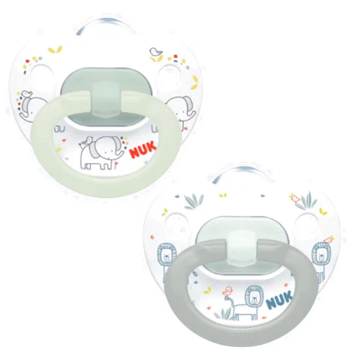 NUK Orthodontic Pacifiers, Boy, 0-6 Months, Blue (Pack of 2)