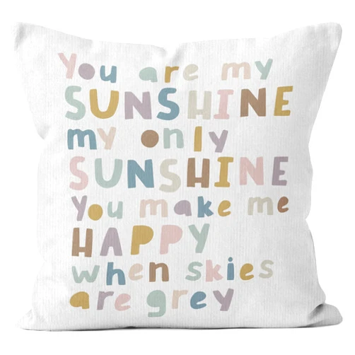 HIWX You are My Sunshine Pillow Cover, You are My Sunshine Inspirational Quote Decorative Pillowcase Throw Pillow Cover 18 x 18 Inch Pillow Case,Boho You are My Sunshine Bed Room Home Dorm Decor