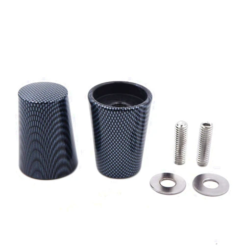 HTTMT- 1Set Handle Bar Ends Grip Ends Carbon Style Compatible with Ninja 250 500 650R ZX14 [P/N: MT220-020-CN+TTT005]