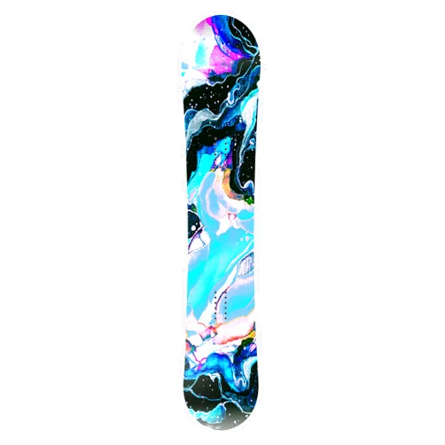 Handmade Snowboard Wrap 129 - Blue Marble Snowboard Graphic Decal - Includes Application Squeegee - 14 inch x 65 inch fits most snowboards
