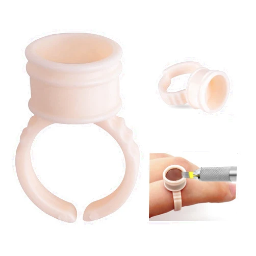 Hipifans Soft Silicone Tattoo Pigment Rings Cup, Hipifans 200Pcs/Set Disposable Tattoo Ink Cups, Permanent Makeup Glue Holder for Lip, Nail Art, Eyebrow, Eyelash Microblading Supplies