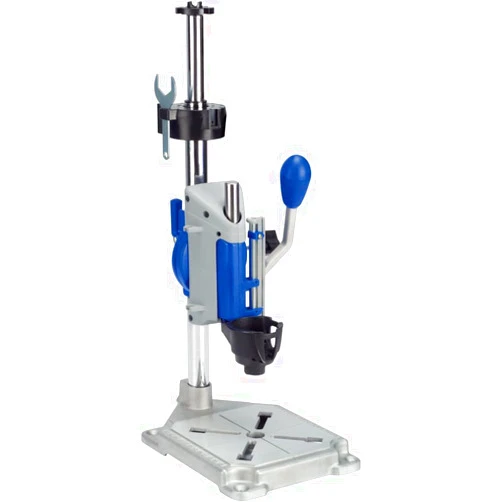 Dremel Drill Press Rotary Tool Workstation Stand with Wrench - Mini Portable Press & Tool Holder - 2 Inch Depth- Ideal for Drilling Perpendicular and Angled Holes - 220-01