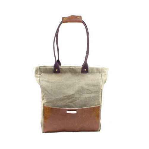 Taikesi Soft PU Leather Shoulder Tote Bag,Army Green