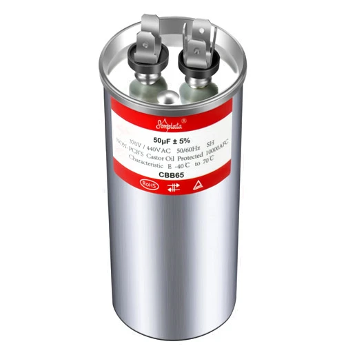 AMPTATA AC Capacitor, 50uf CBB65B Capacitor for AC/HVAC/Air Conditioner/Pool Pump/Condenser Fan Run Motor Start, 50MFD CBB65 370VAC 440VAC 450VAC 50/60Hz Carrier ac Capacitor