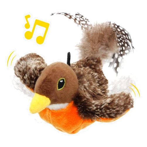 PETFUTURE Cat Toys for Bored Indoor Cats, Cat Bat Wings with Catnip Cats, USB Rechargeable Motion Activated Kitten Toys, Interactive Flapping and Chirping Bird Cat Toy